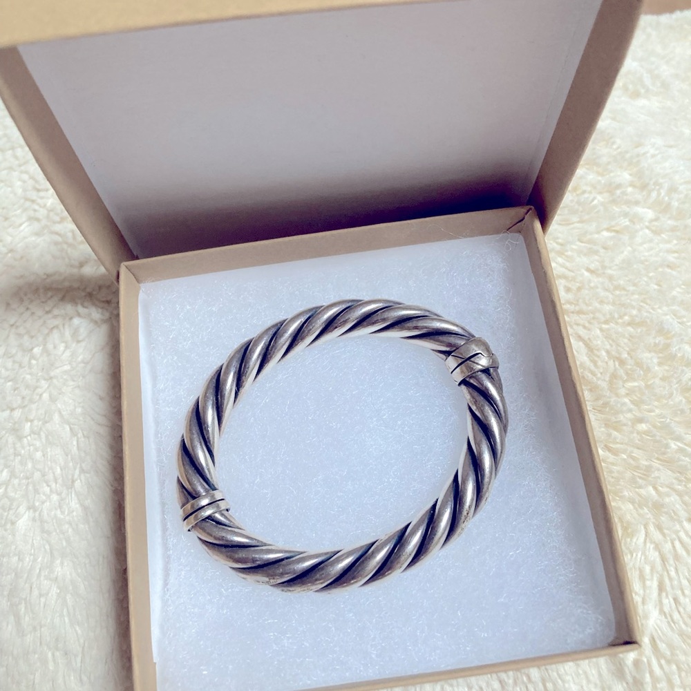 David Yurman, Twisted Cable Bracelet with Hidden Hinge Opening